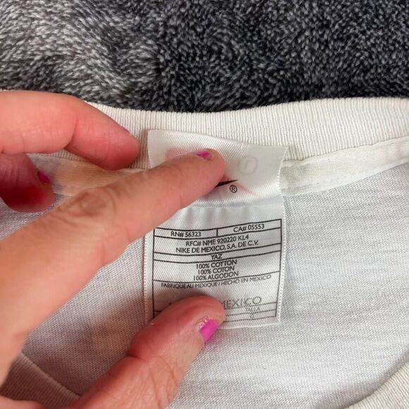 Vintage Nike Tennis Challenge Court Andre Agassi Art Swoosh T-Shirt L White* - Picture 4 of 14